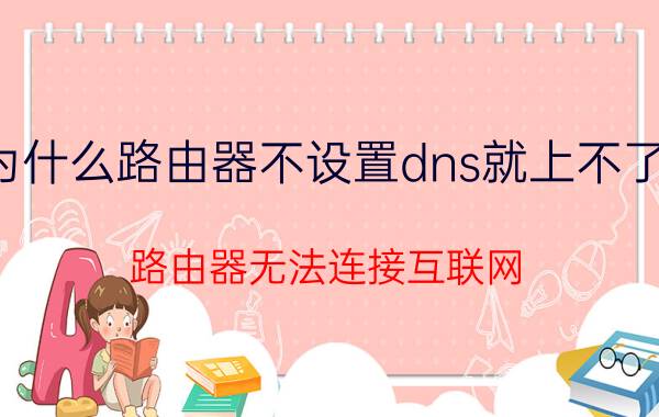 为什么路由器不设置dns就上不了网 路由器无法连接互联网